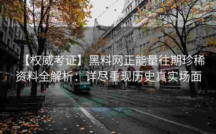 【权威考证】黑料网正能量往期珍稀资料全解析：详尽重现历史真实场面