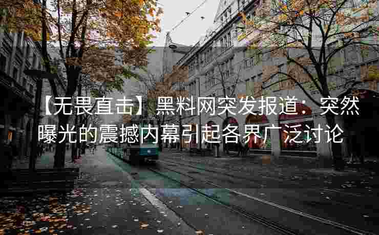 【无畏直击】黑料网突发报道：突然曝光的震撼内幕引起各界广泛讨论